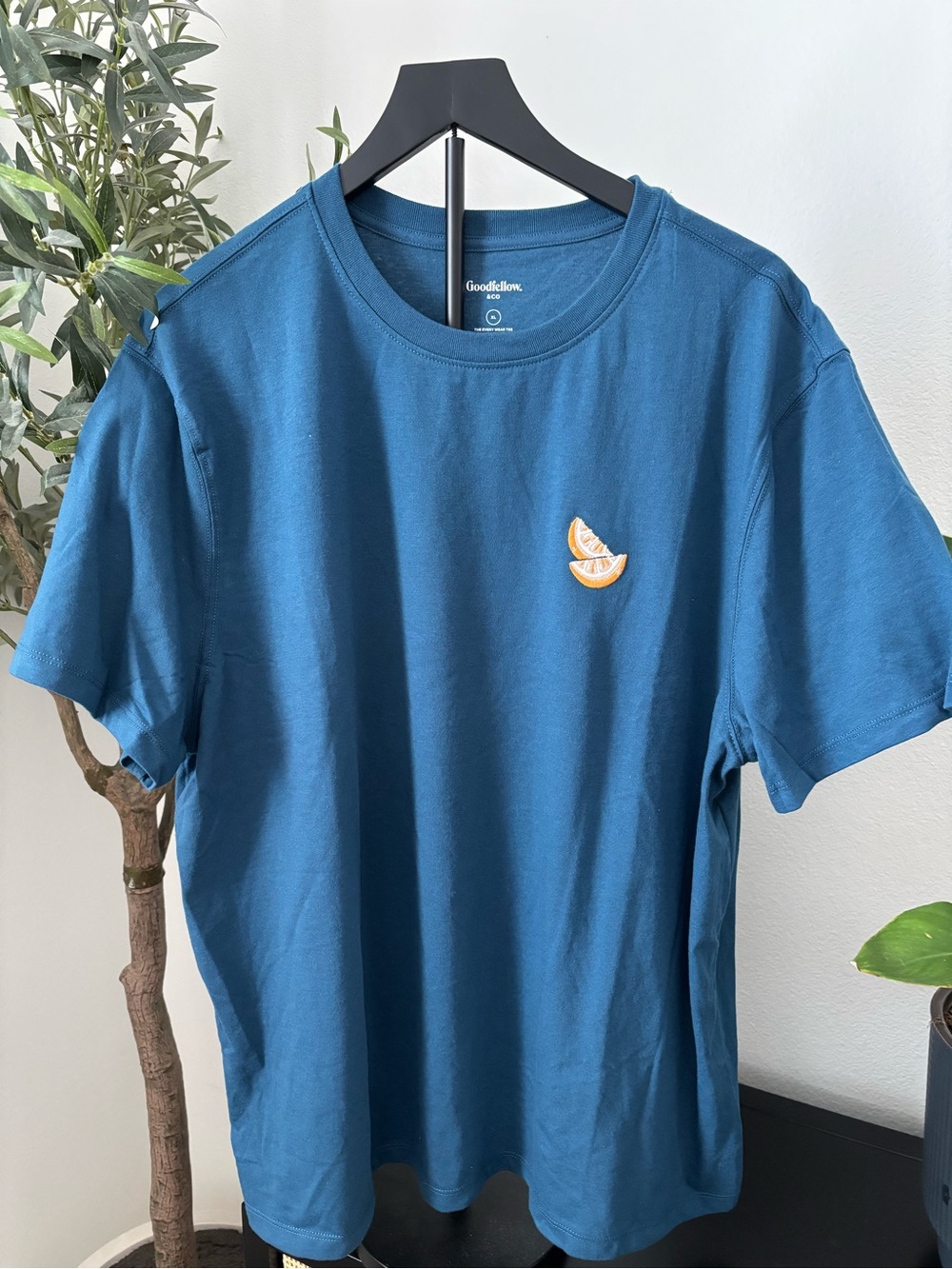 Goodfellow & Co Blue Short-Sleeve Crewneck T-Shirt